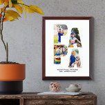 PAPA Foto Collage Cutout Großkinder Namen Plaque Awardplakette<br><div class="desc">PAPA Foto-Plakette, personalisiert mit 4 Ihrer Lieblings-Fotos und Ihre individuelle Nachricht. Dieses Design hat Foto Buchstaben ausgeschnitten Typografie bilden das Wort "PAPA" und die Fotovorlage erstellt dies für Sie automatisch. Wenn Sie Probleme mit der schönen Darstellung Ihrer Bilder haben, versuchen Sie, diese im Porträtformat hochzuladen. Dieses Design hat einen weißen...</div>