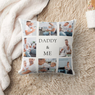 Papa-Foto-Collage weiß Kissen