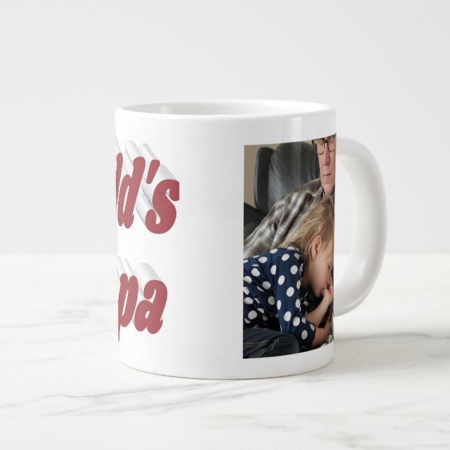 Papa Foto mit bordeauxfarbener Tasse (Vorderseite Rechts)