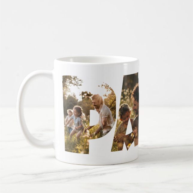 PAPA: Fotocollage Cutout Letters Kaffeetasse (Links)