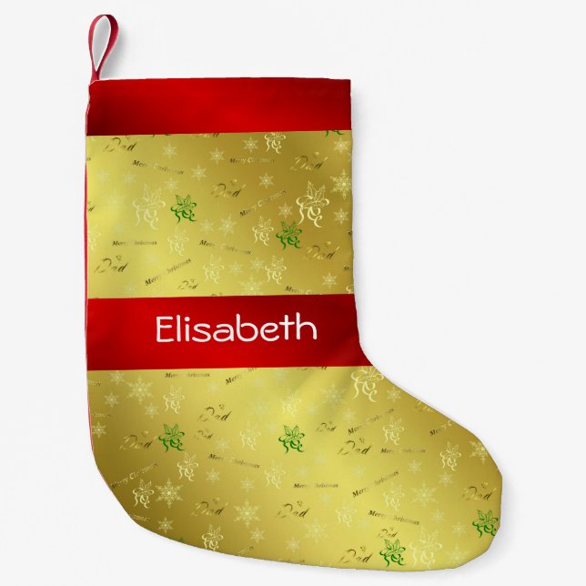 Papa frohe Weihnachten Strumpf Kleiner Weihnachtsstrumpf (Vorderseite)