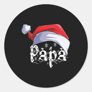 Papa Frohe Weihnachten Weihnachten Weihnachten Wei Runder Aufkleber