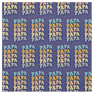 Papa für Vatertag Großvater Wave Text Stoff