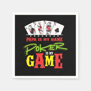 Papa Gambler Cards Player Poker Casino Vater Daddy Serviette