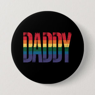 Papa Gay Pride Monat LGBTQ Vatertag Regenbogen Button