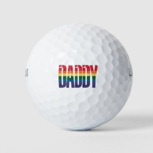 Papa Gay Pride Monat LGBTQ Vatertag Regenbogen Golfball