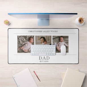 Papa gegründet 3 Foto Papa Baby Schreibtischunterlage