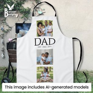 Papa Gegründet Caps Schwarz 3 Foto Vatertag  Schürze
