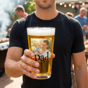 Papa gegründet Foto Schwarz Lustig Fett Einfach Glas
