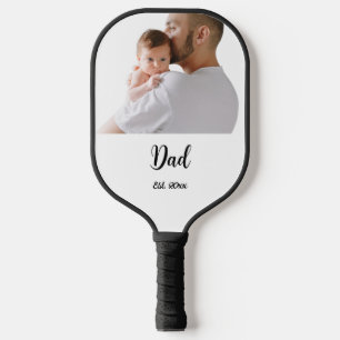 Papa Gegründet Jahr Schwarz Moderne Schrift Pickleball Schläger