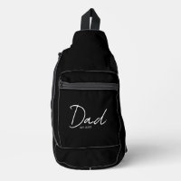 Papa Gegründet Minimales Skript Schwarz Weiß