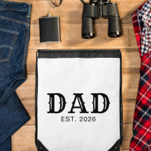 Papa Gegründet Neues Papa-Geschenk Schwarzer Text