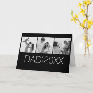 Papa Gegründetes Jahr Foto-Geschenke Moderner Vate Karte