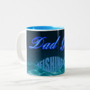 Papa geht angeln zweifarbige tasse
