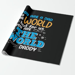 Papa Geschenk Du Bist Die Welt Papa Geschenkpapier