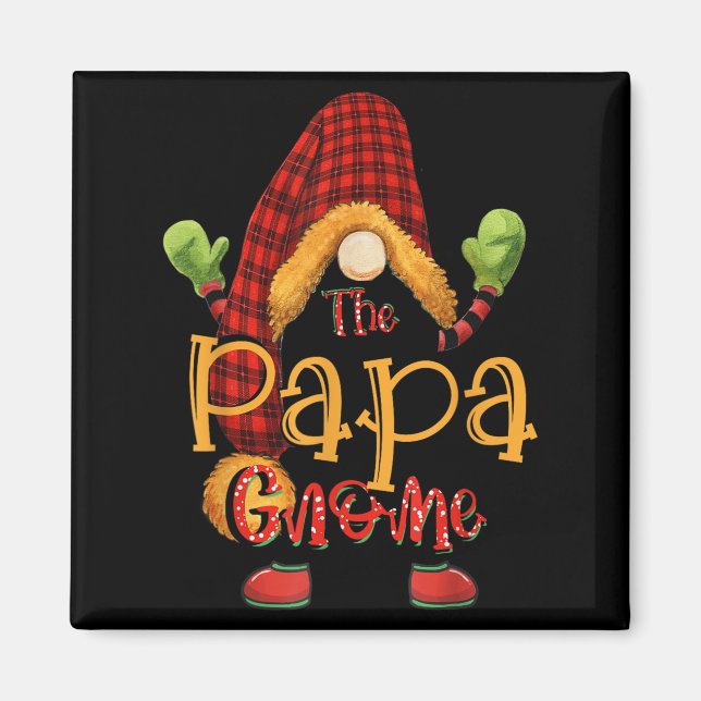 Papa Gnome Christmas Pajamas Matching Family Group Magnet (Vorne)