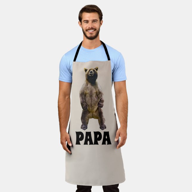 PAPA GRIZZLY BEAR VATER FUNNY GRILLOUT SCHÜRZE (Getragen)