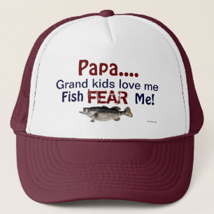 Papa... Große Kinder Liebe Ich Fisch Angst mich Ha Truckerkappe