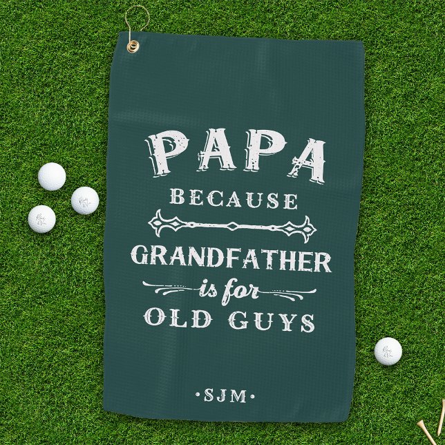 Papa | Großvater ist für alte Typ Golfhandtuch (Von Creator hochgeladen)