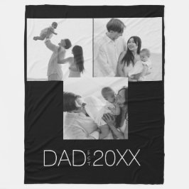Papa gründete drei Foto-Fleece-Decke. Fleecedecke
