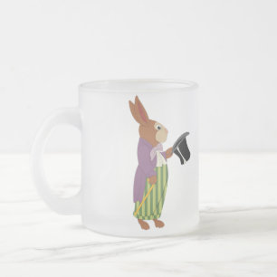 Papa-Häschen mit der Spitzenhut-Tasse Mattglastasse