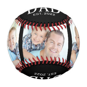 Papa hat 3 Foto Schwarz eingerichtet Baseball