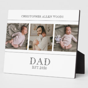 Papa hat 3 Fotos Papa Baby gegründet Fotoplatte