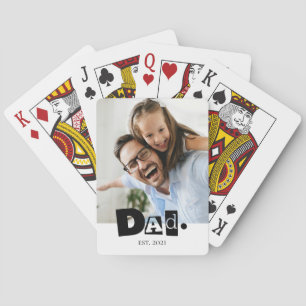 Papa hat benutzerdefiniertes Familienfoto modern e Spielkarten