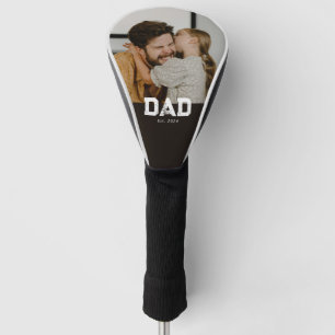 Papa hat Black Fun Bold Foto gegründet Golf Headcover