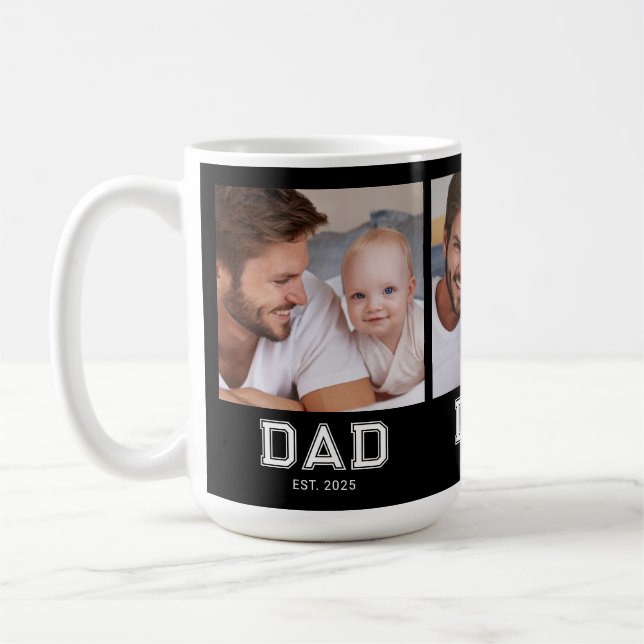 Papa hat Bold Black 3 Foto etabliert Kaffeetasse (Links)