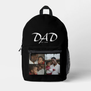 Papa hat Bold Black 3 Foto gegründet Bedruckter Rucksack