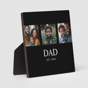 Papa hat Bold Simple Black 3 Foto gegründet Fotoplatte