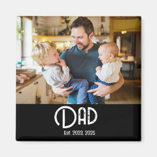 Papa hat das Foto zum Vatertag gegründet Magnet