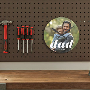 Papa hat den Vatertag gegründet Runde Wanduhr