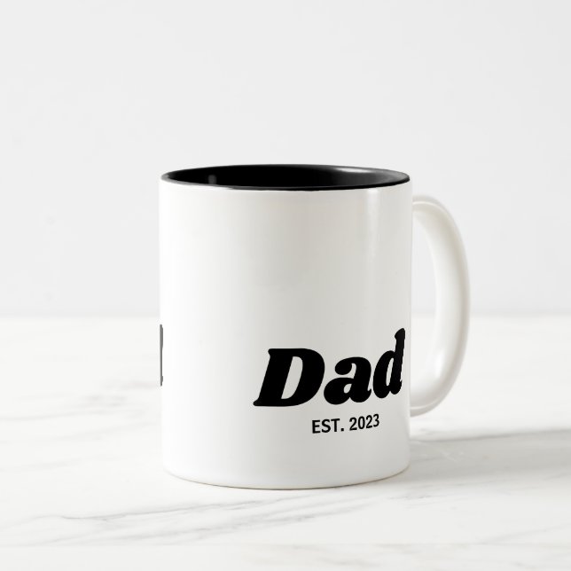 Papa hat die moderne Typografie etabliert Zweifarbige Tasse (VorderseiteRechts)