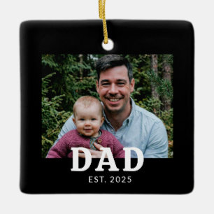 Papa hat Foto-Geschenk gegründet  Keramikornament