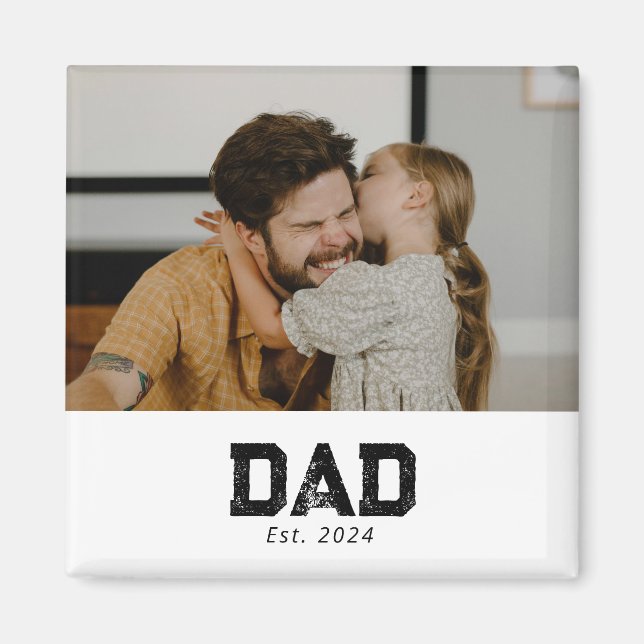 Papa hat Foto-Geschenk gegründet Magnet (Vorne)