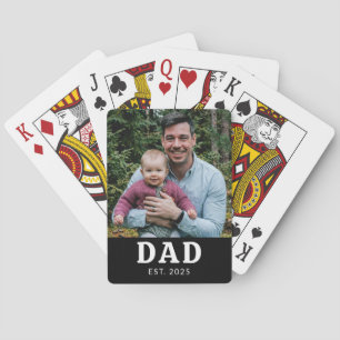 Papa hat Foto-Geschenk gegründet Spielkarten