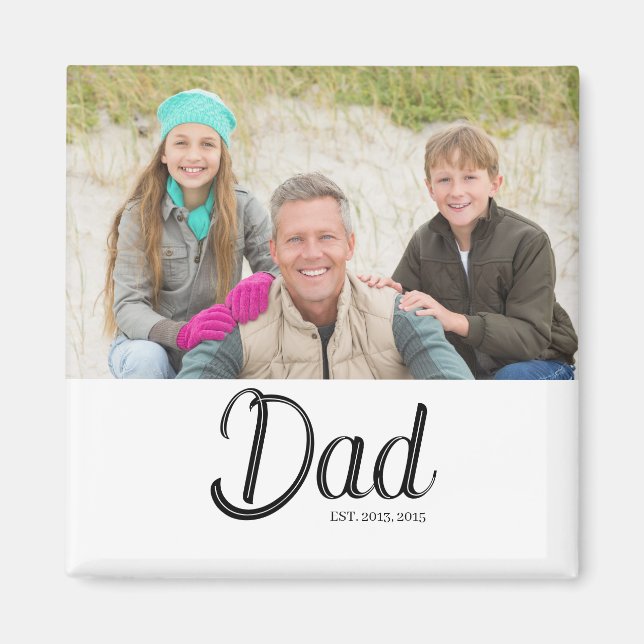 Papa hat Foto-Geschenkmagnet eingerichtet Magnet (Vorne)