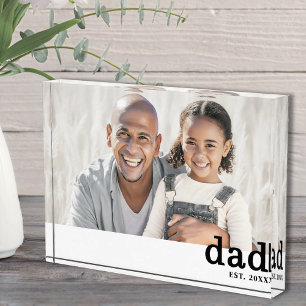 Papa hat Foto Simple Vater Bild Block