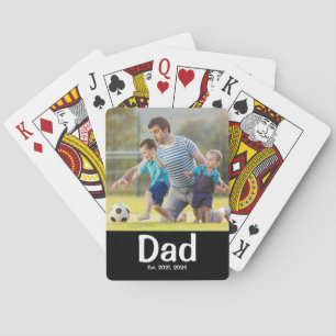 Papa hat gegründet Foto Spielkarten