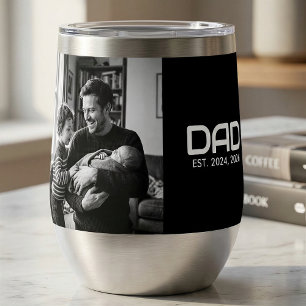 Papa hat kühnes schwarzes Foto-Thermal-Wein-Tumb e
