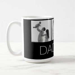 Papa hat modernes Drei-Foto-Design eingerichtet Kaffeetasse