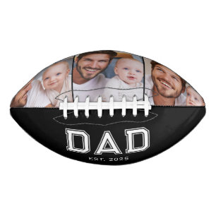 Papa hat modernes fett schwarzes 3-Foto-Collage er Football
