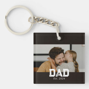 Papa hat modernes fettes Foto gegründet Schlüsselanhänger
