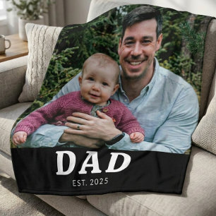 Papa hat modernes, fettes Foto-Geschenk gegründet Fleecedecke