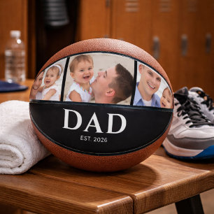 Papa hat modernes Schwarz 3 Foto gegründet Basketball