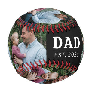 Papa hat modernes schwarzes Bold 3-Foto etabliert Baseball