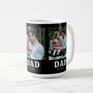 Papa hat mutig modernes Schwarz 3 Foto eingerichte Kaffeetasse