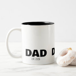 Papa hat neuen Papa-Geschenk gegründet Zweifarbige Tasse